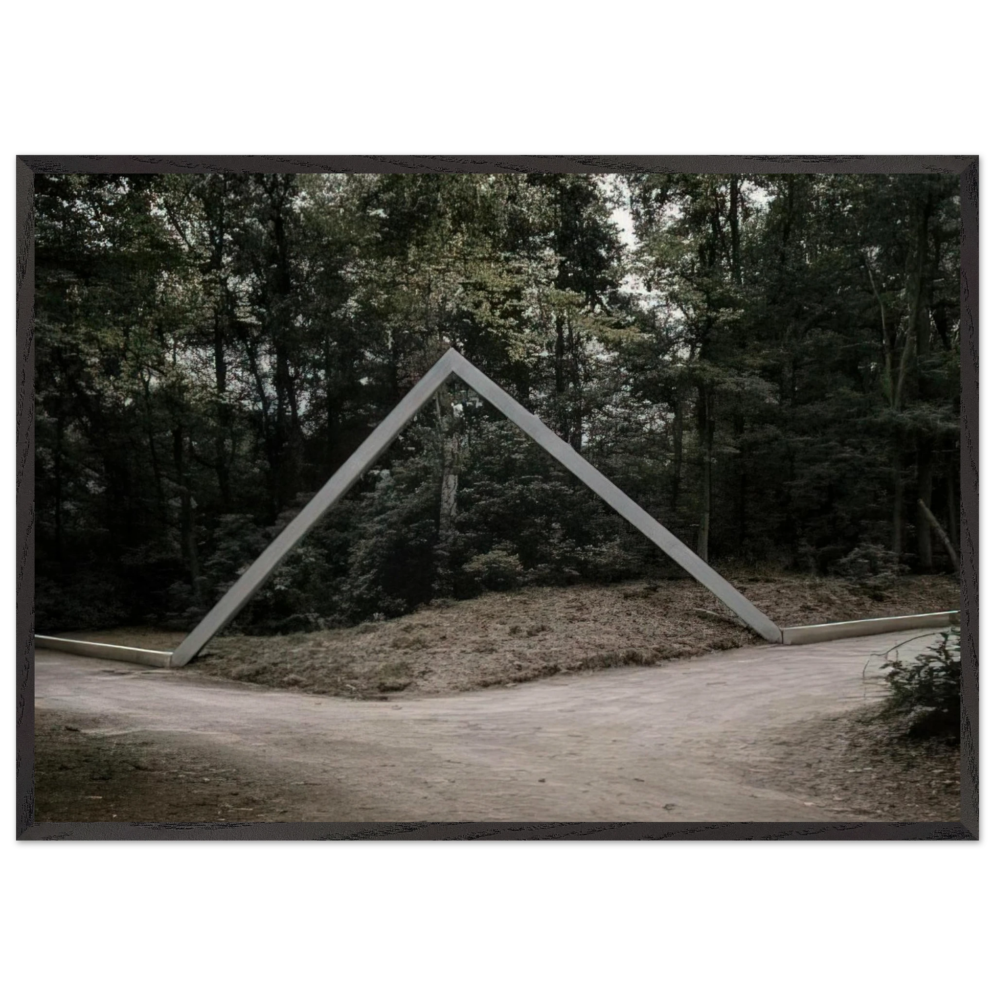 La plate-bande - 1988 - Francois Morellet Framed Art Print – Black Wooden Frame - Default Title - -Framed Art Print