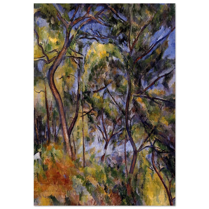 Forest - Paul Cézanne Brushed Aluminum Print - 70x100 cm / 28x40 inches | Paul Cézanne Aluminum Print | Paul Cézanne Prints