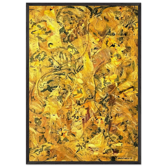 NUMBER 2 - Jackson Pollock Framed Art Print – Black Wooden Frame - Default Title - -Framed Art Print