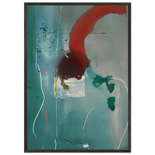 Square One - 1985 - Helen Frankenthaler Framed Art Print – Black Wooden Frame - Default Title - -Framed Art Print