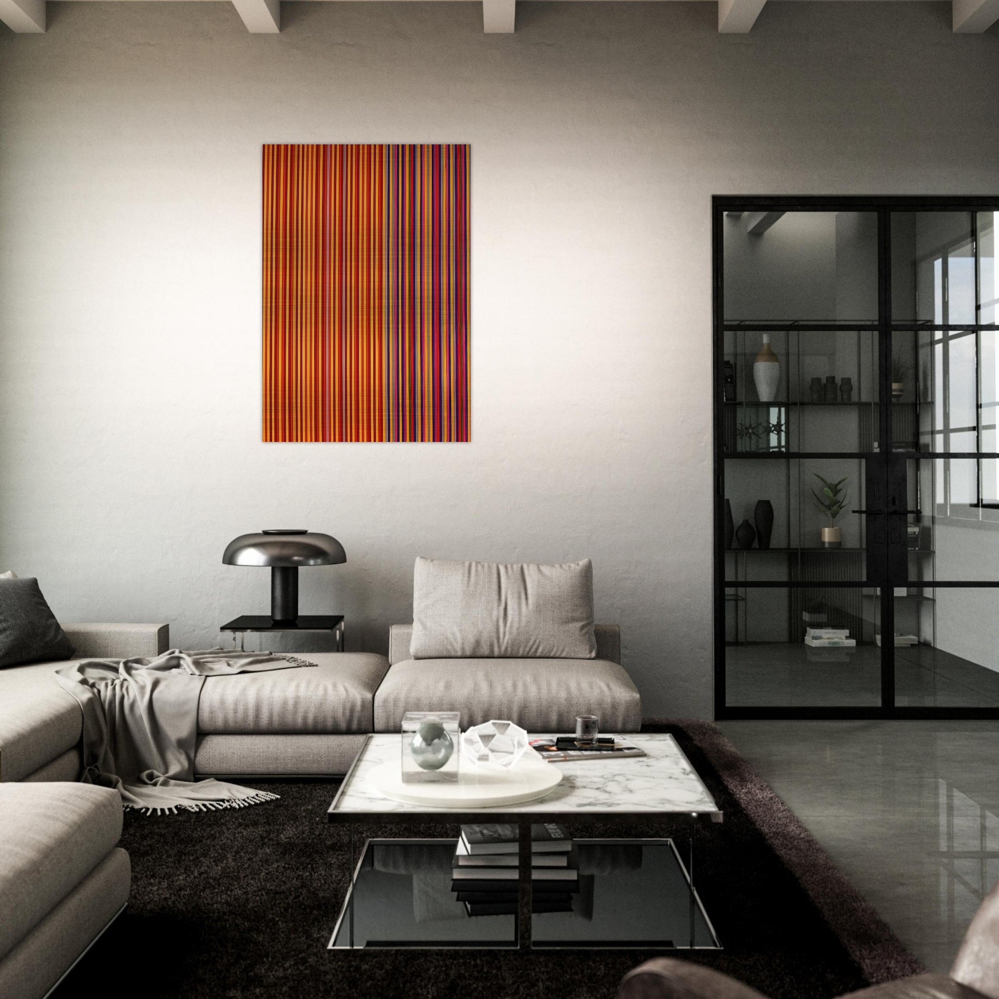 Equinox - 1965 - Gene Davis Brushed Aluminum Print - 70x100 cm / 28x40 inches | Gene Davis Aluminum Print | Gene Davis Prints