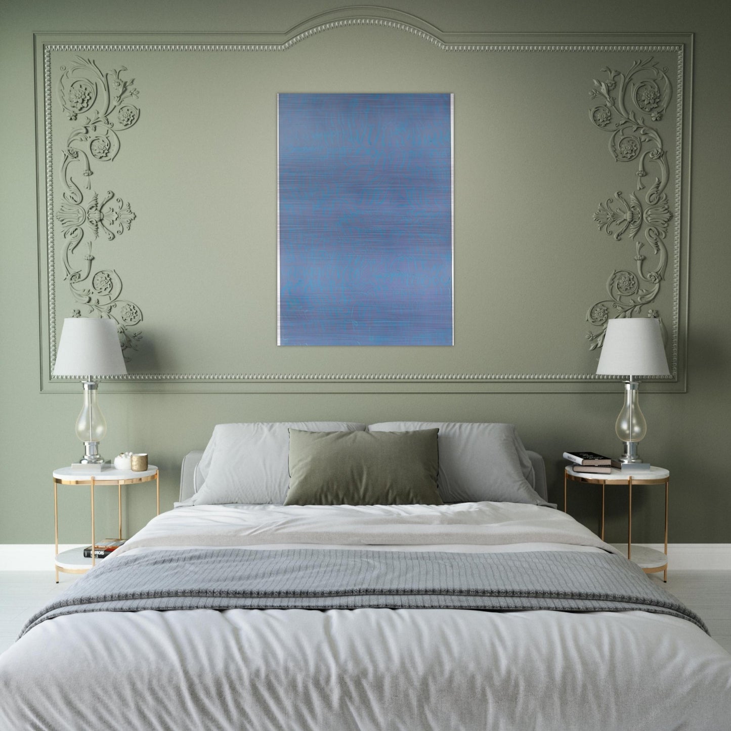 Azzurro turchese - 1964 - Carla Accardi Brushed Aluminum Print - 70x100 cm / 28x40 inches | Carla Accardi Aluminum Print | Carla Accardi Prints