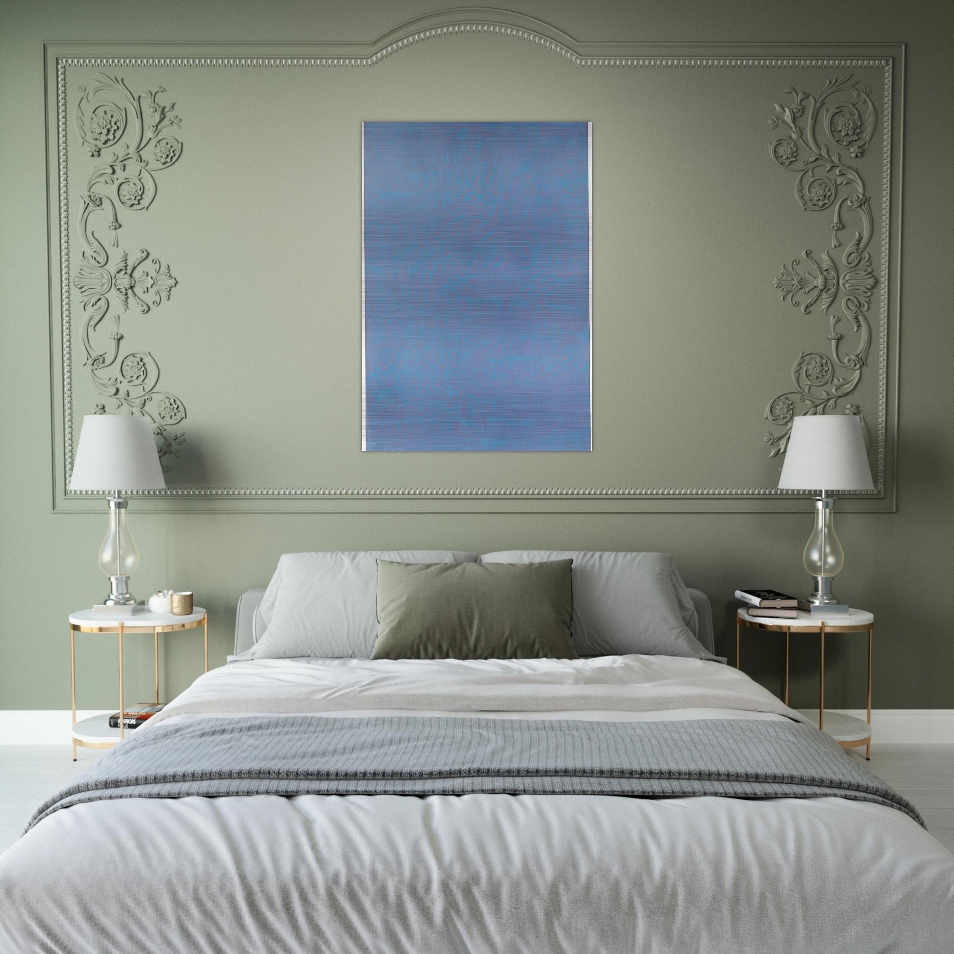 Azzurro turchese - 1964 - Carla Accardi Brushed Aluminum Print - 70x100 cm / 28x40 inches | Carla Accardi Aluminum Print | Carla Accardi Prints