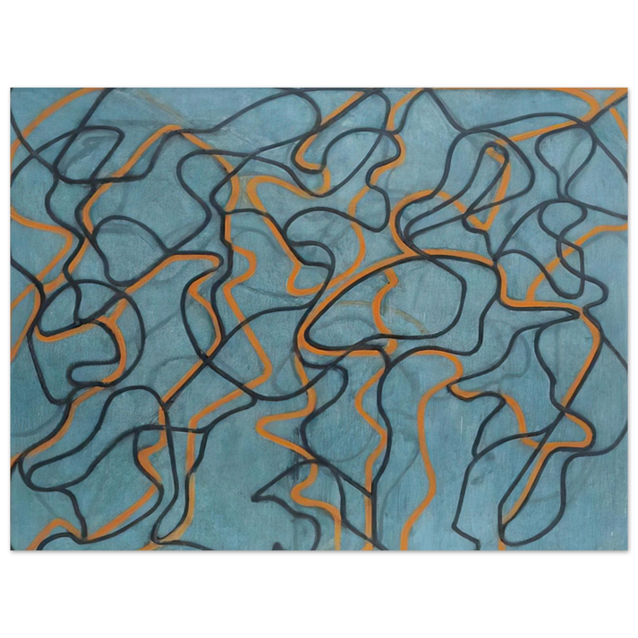 Brice Marden - Letter About Rocks #3, Blue Ground - 2010  75x100 cm / 30x40inches Fine Art Poster