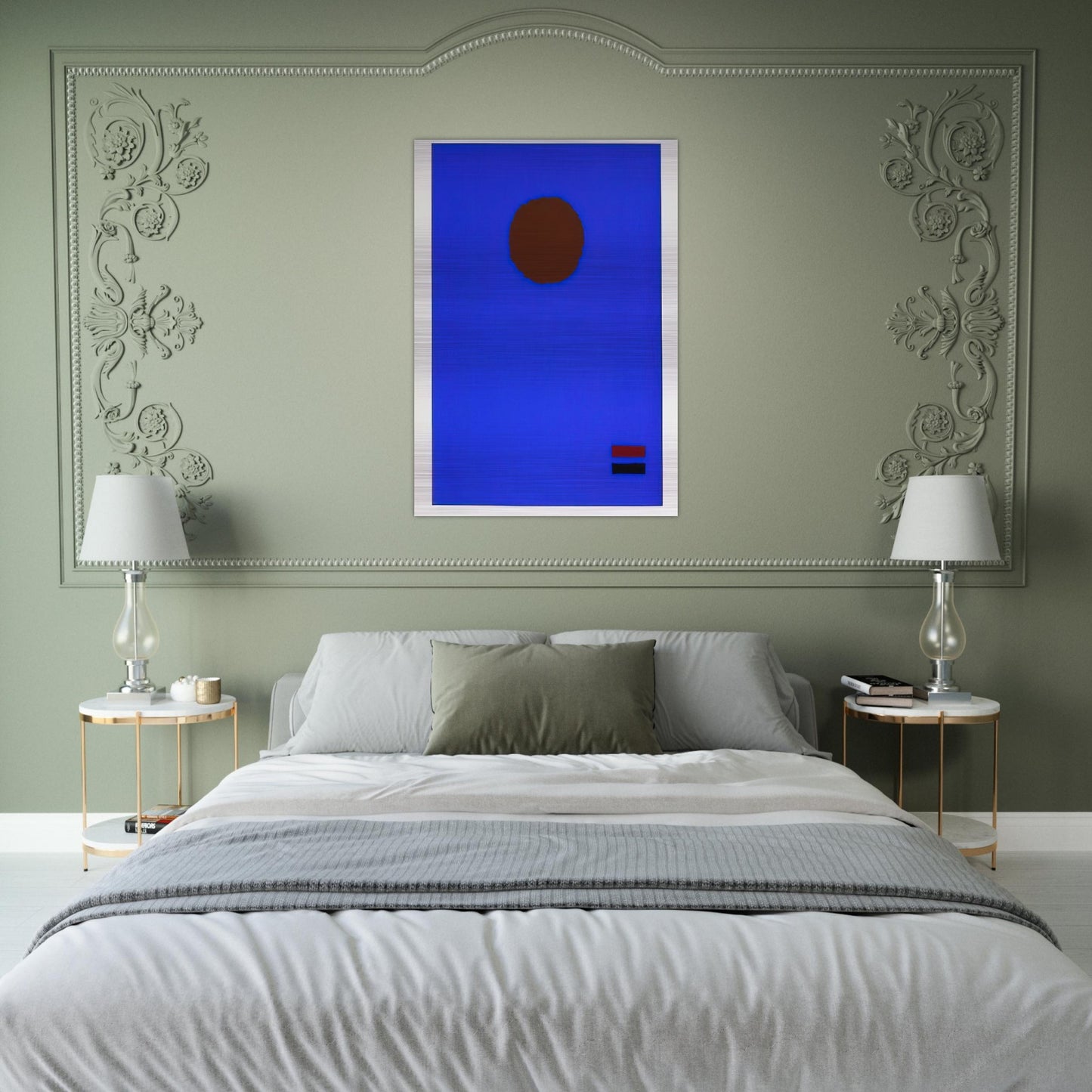 Blue Night - 1970 - Adolph Gottlieb Brushed Aluminum Print - 70x100 cm / 28x40 inches | Adolph Gottlieb Aluminum Print | Adolph Gottlieb Prints