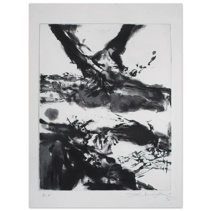 Zao Wou-Ki - FLASHES 1992  75x100 cm / 30x40inches Fine Art Poster