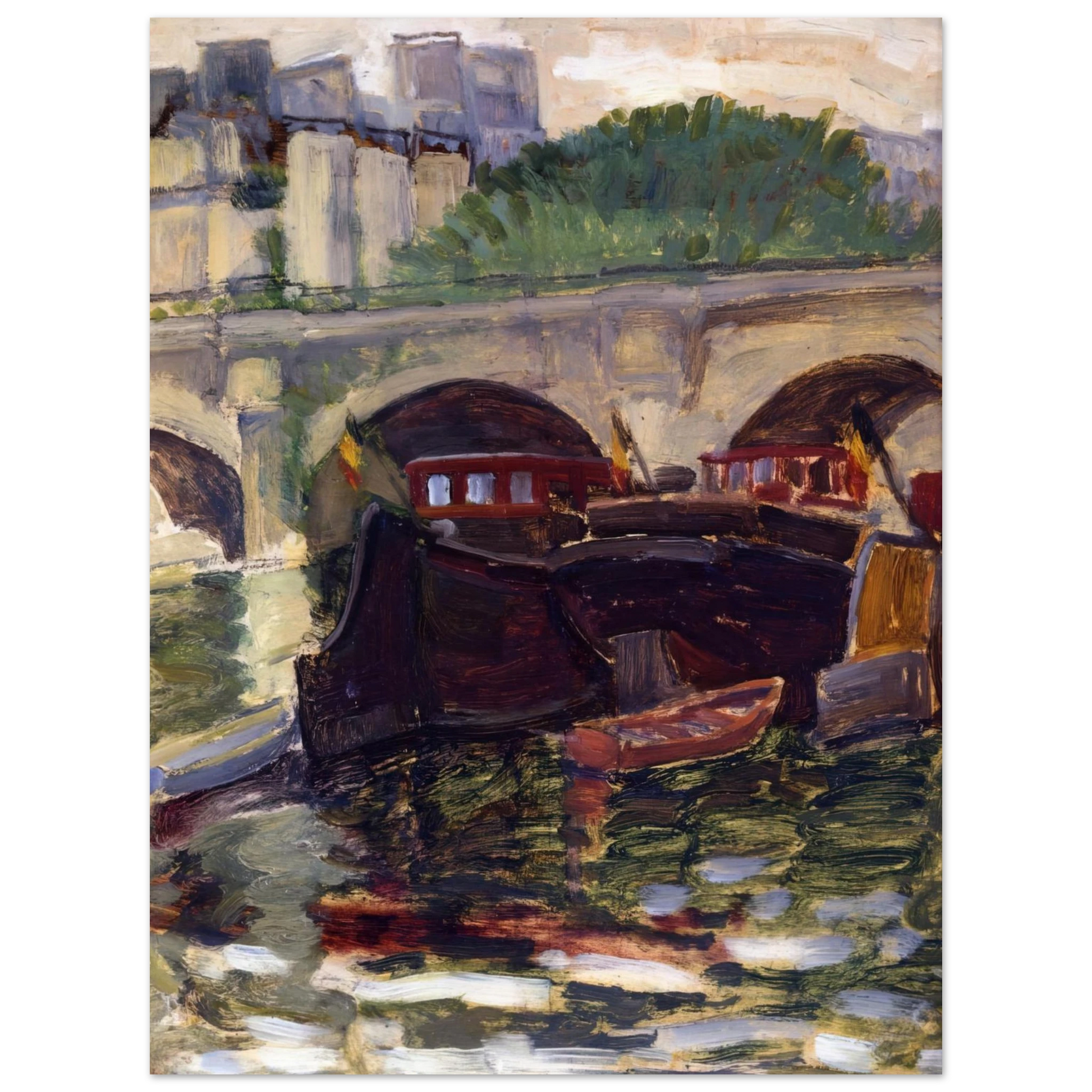 Henri-Edmond Cross - Barges Fine Art Poster - Default Title