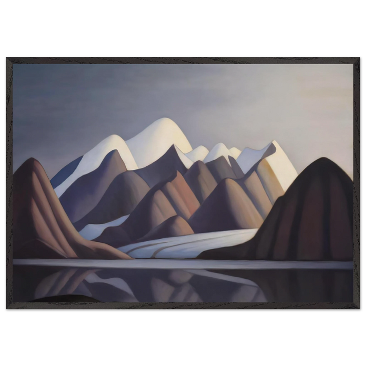 Mount Thule Bylot Island - 1930 - Lawren Harris 70x100 cm / 28x40 inches Framed Art Print – Black Wooden Frame