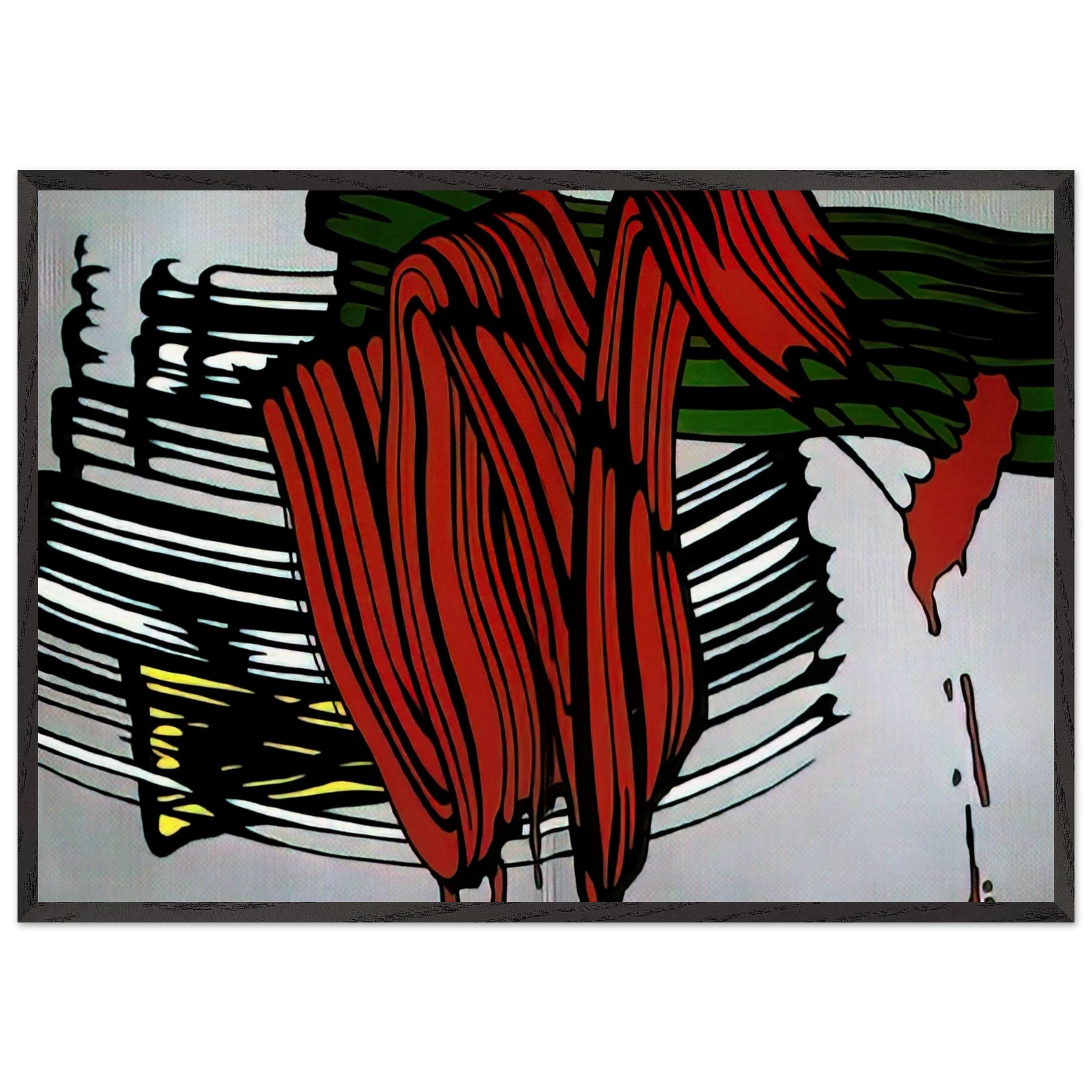 BIG PAINTING NO 6 1965 1 - Roy Lichtenstein Framed Art Print – Black Wooden Frame - Default Title - -Framed Art Print