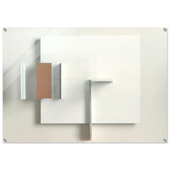 Abstract in White, Black and Ochre - 1962 - Victor Pasmore Acrylic Print - 70x100 cm / 28x40″ inches