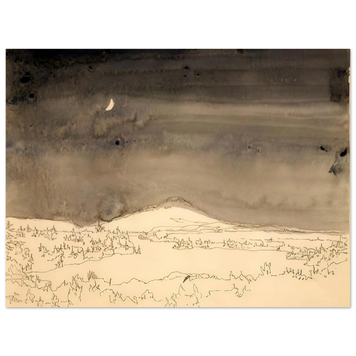 Neil Welliver - Untitled Night Scene Study - Contemporary Realism  75x100 cm / 30x40inches Fine Art Poster