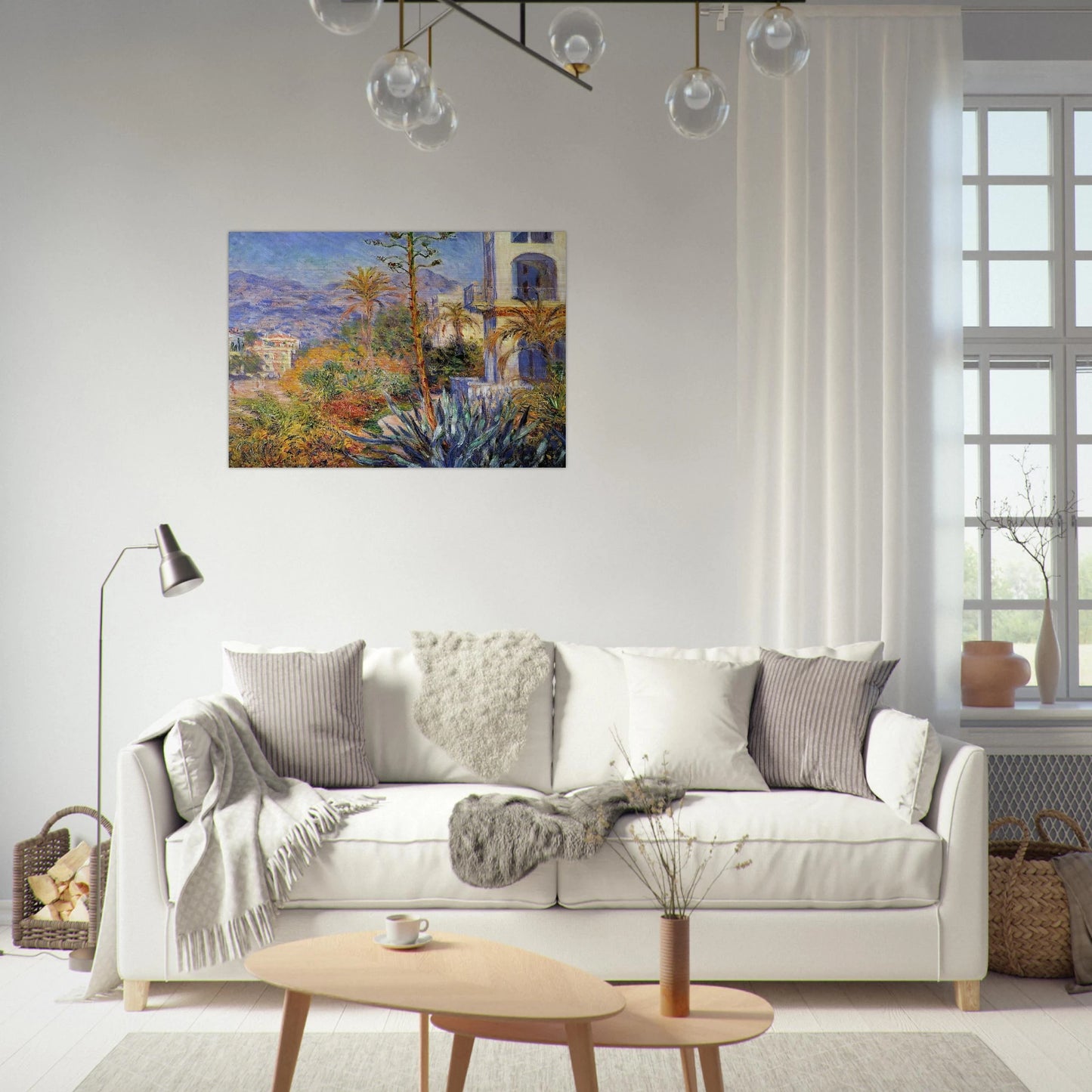 Villas at Bordighera - claude monet Brushed Aluminum Print - 70x100 cm / 28x40 inches | claude monet Aluminum Print | claude monet Prints