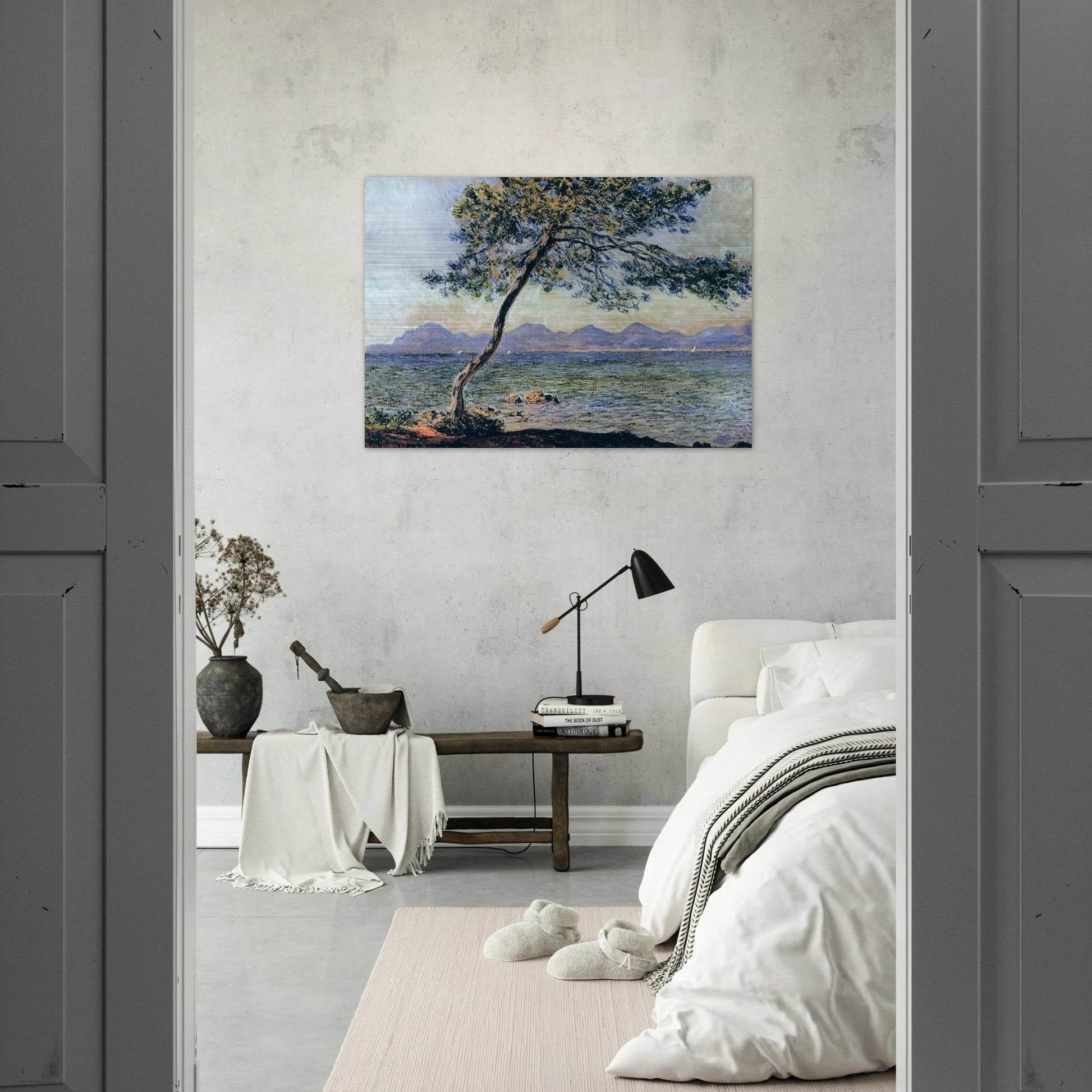 At Cap d'Antibes - claude monet Brushed Aluminum Print - 70x100 cm / 28x40 inches | claude monet Aluminum Print | claude monet Prints