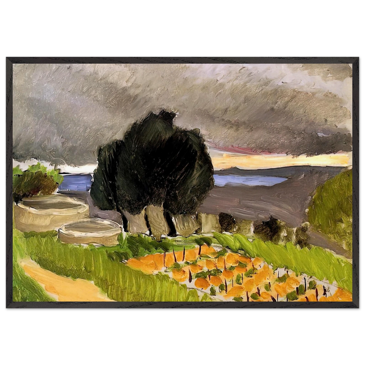 LANDSCAPE OF THE MIDI BEFORE THE STORM 1921 - Henri Matisse 70x100 cm / 28x40 inches Framed Art Print – Black Wooden Frame