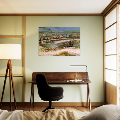 Outskirts of Paris near Montmartre - Vincent van Gogh Brushed Aluminum Print - 70x100 cm / 28x40 inches | Vincent van Gogh Aluminum Print | Vincent van Gogh Prints