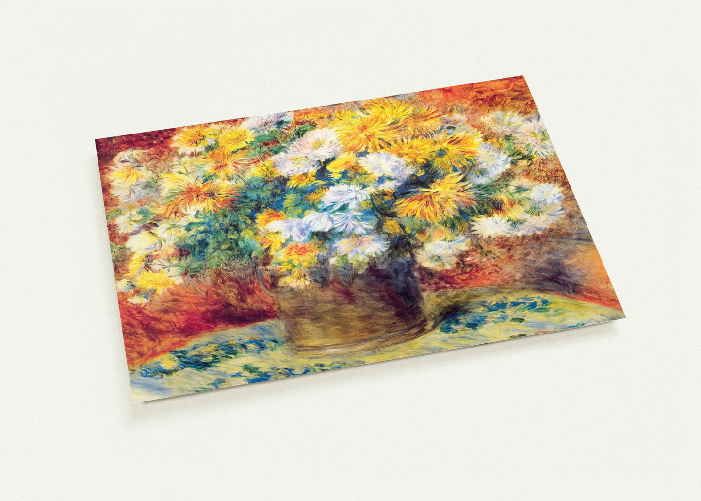 Chrysan the mums By Pierre-Auguste Renoir Pack of 10 Post Cards | Pierre-Auguste Renoir Post Cards | A6 (10.5 x 14.8 cm) - 4.1 x 5.8 inches
