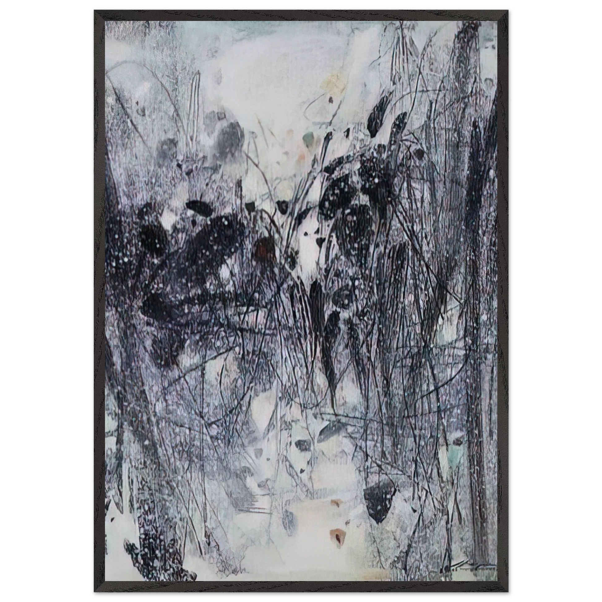 EVOCATION BLEUE 1989 - Chu teh Chun Framed Art Print – Black Wooden Frame - Default Title - -Framed Art Print