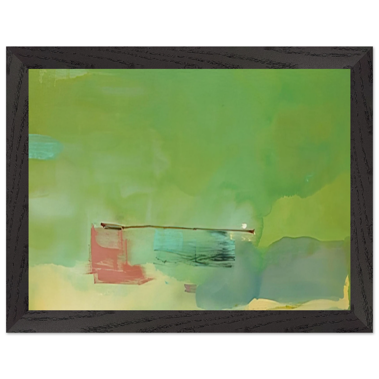 Helen Frankenthaler - Springscape - 1975 Wall art - A3 (29.7 x 42  cm) - Premium Wooden Framed Poster With Fine Art Paper - Wood frame