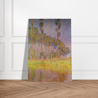 Three Trees in Spring - claude monet Brushed Aluminum Print - 70x100 cm / 28x40 inches | claude monet Aluminum Print | claude monet Prints