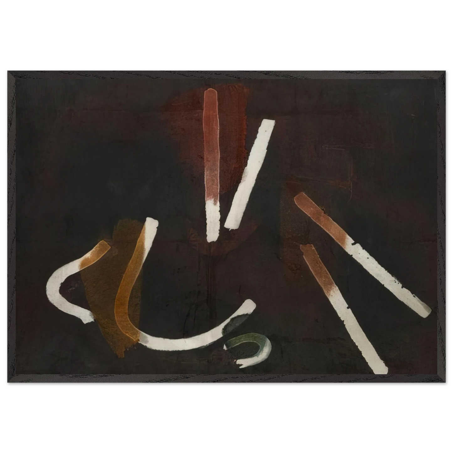 Composition Brun - 1933 - John Ferren Framed Art Print – Black Wooden Frame - Default Title - -Framed Art Print