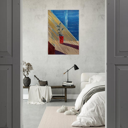 David Hockney - David Hockney Brushed Aluminum Print - 70x100 cm / 28x40 inches | David Hockney Aluminum Print | David Hockney Prints