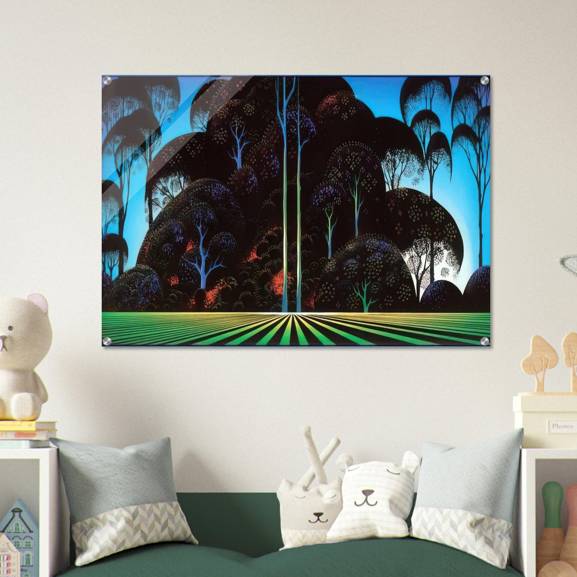 Forest Bouquet - Eyvind Earle Acrylic Print - 70x100 cm / 28x40″ inches | Eyvind Earle Wall Art | Eyvind Earle Prints
