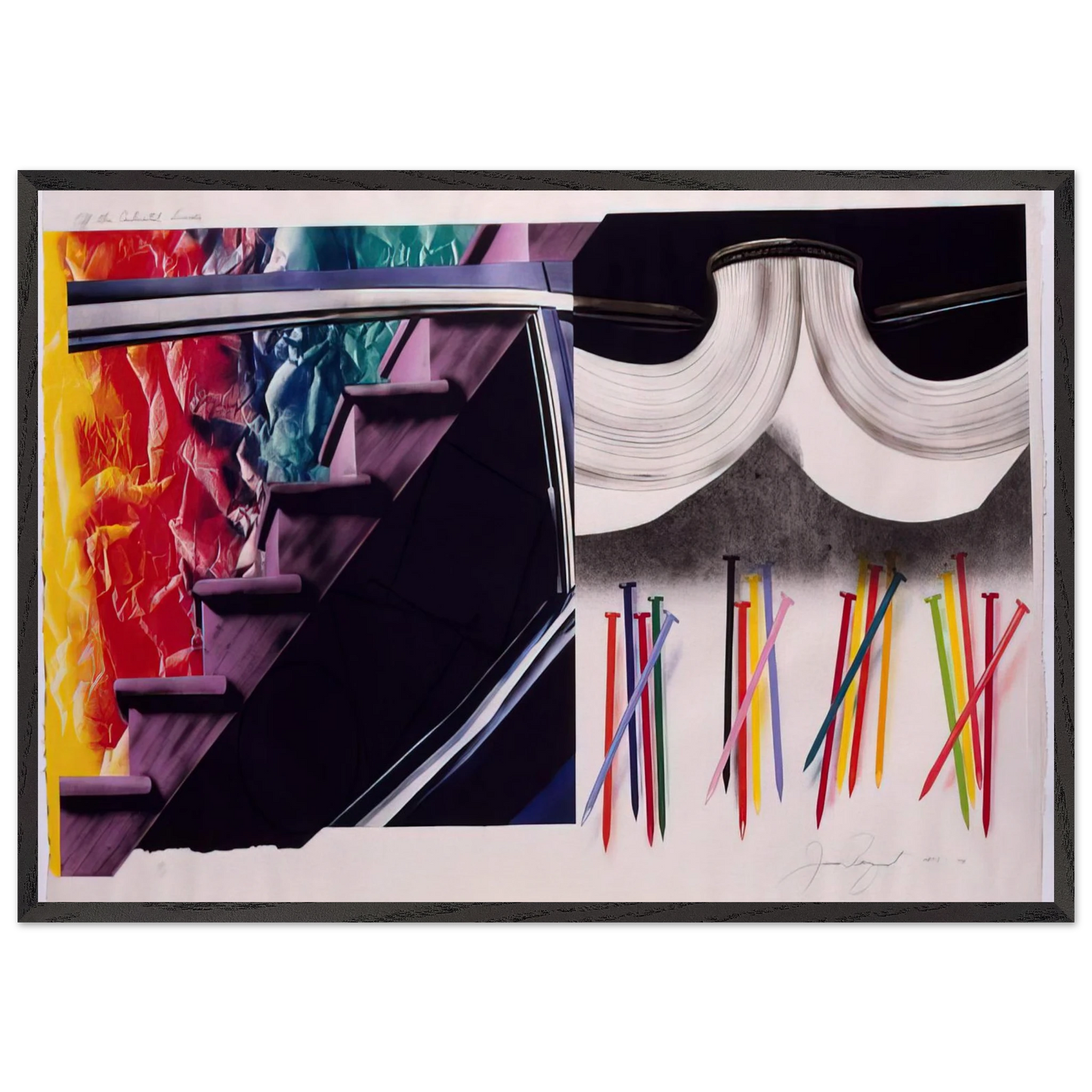 Off the Continental Divide - James Rosenquist Framed Art Print – Black Wooden Frame - Default Title - -Framed Art Print