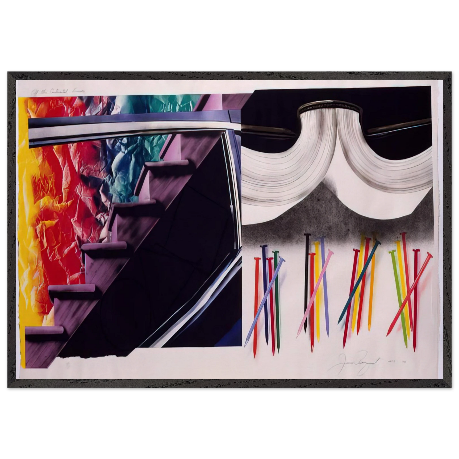 Off the Continental Divide - James Rosenquist Framed Art Print – Black Wooden Frame - Default Title - -Framed Art Print