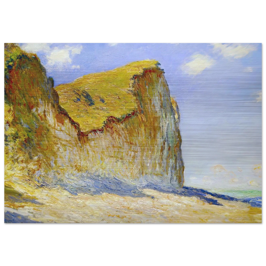 Cliffs near Pourville - claude monet Brushed Aluminum Print - 70x100 cm / 28x40 inches | claude monet Aluminum Print | claude monet Prints