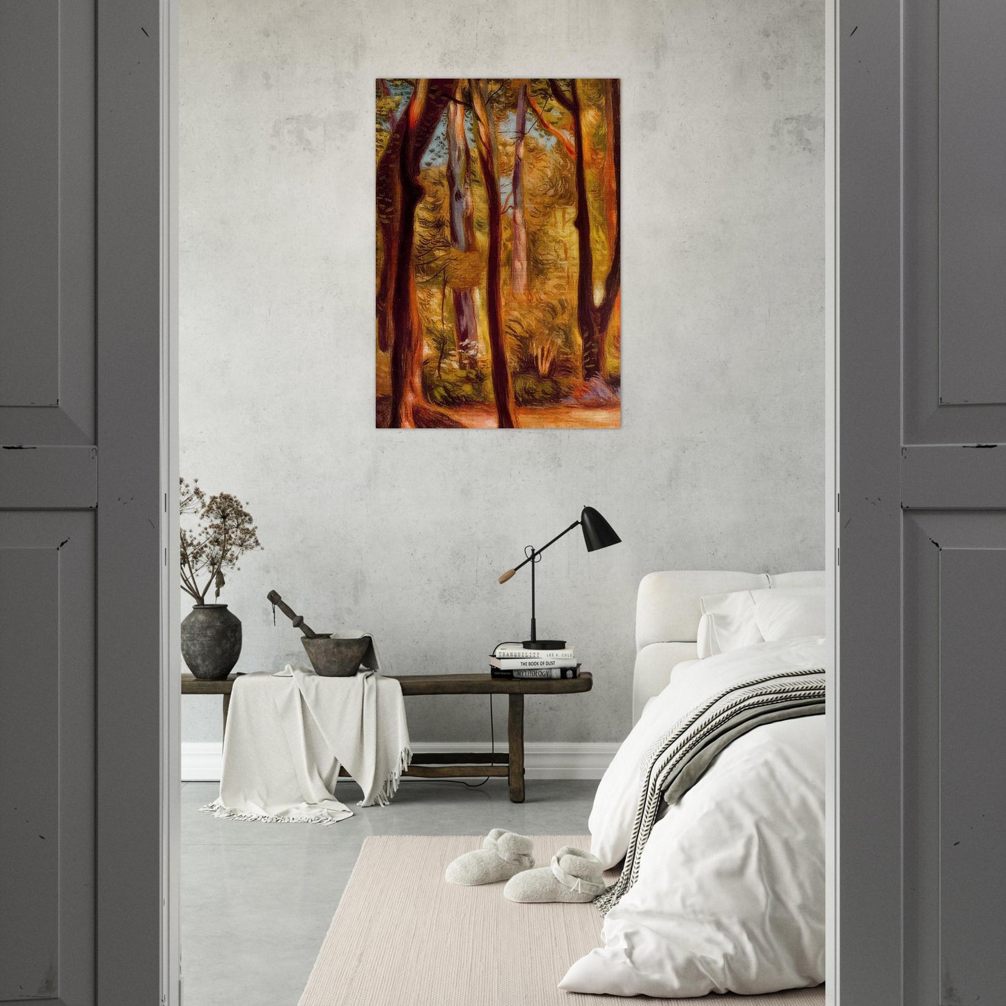 LANDSCAPE OF CASCINE - Giorgio de Chirico Brushed Aluminum Print - 70x100 cm / 28x40 inches | Giorgio de Chirico Aluminum Print | Giorgio de Chirico Prints