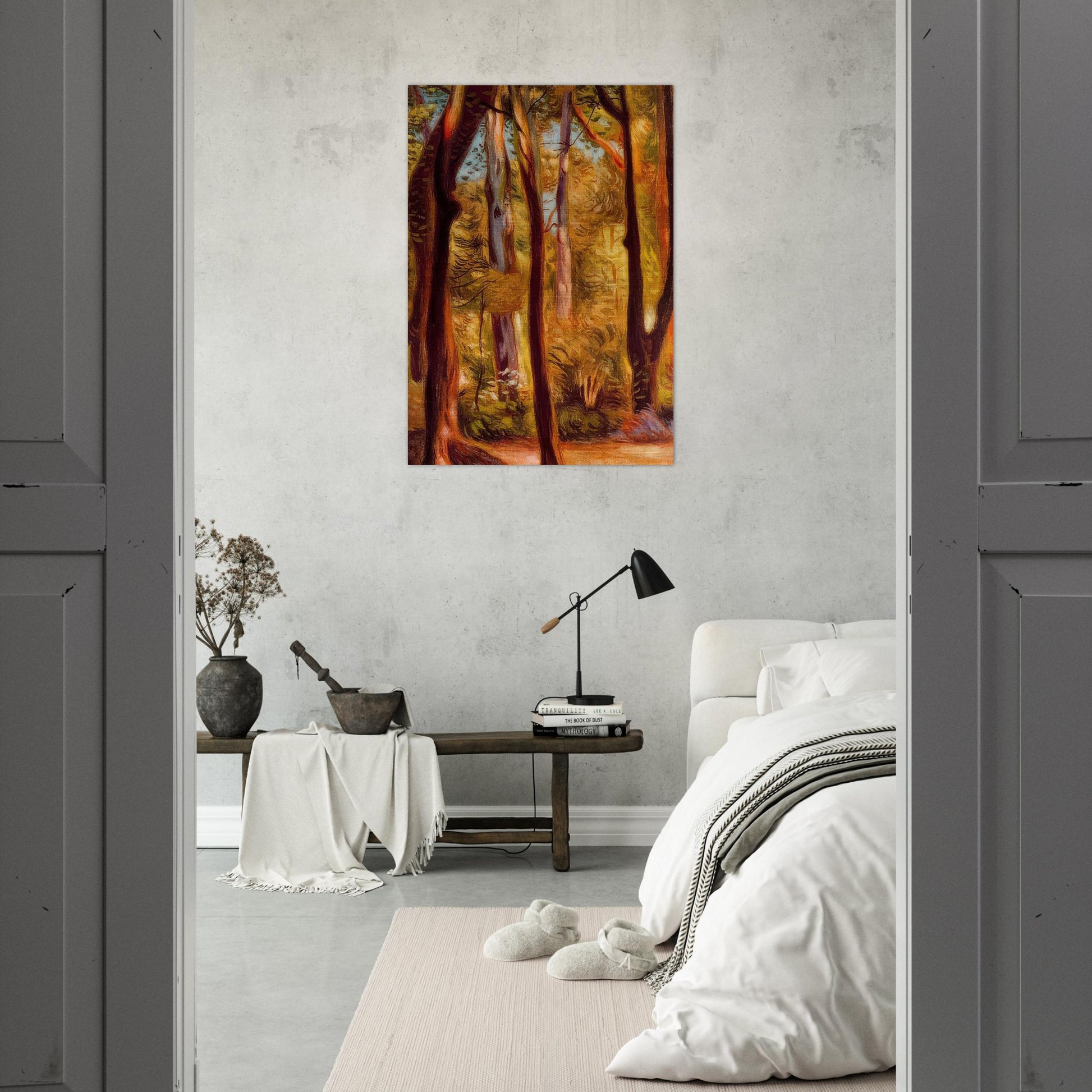 LANDSCAPE OF CASCINE - Giorgio de Chirico Brushed Aluminum Print - 70x100 cm / 28x40 inches | Giorgio de Chirico Aluminum Print | Giorgio de Chirico Prints