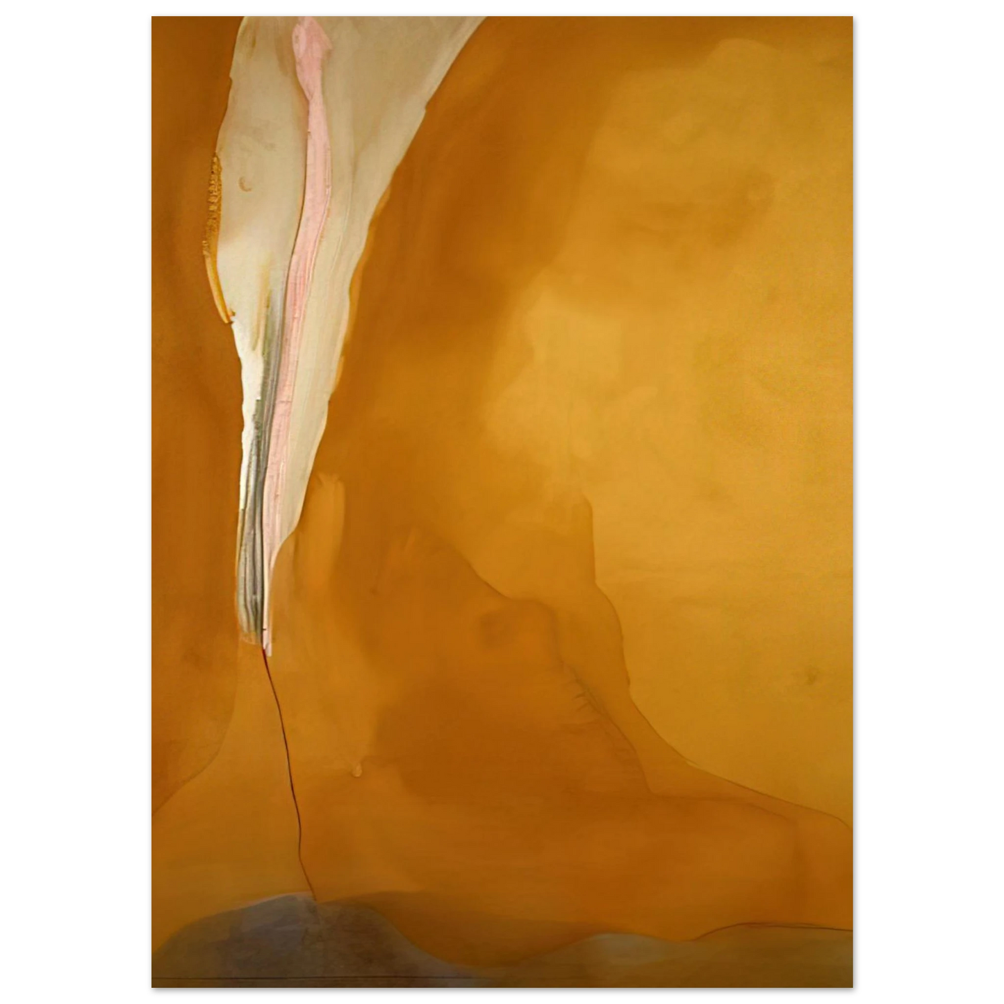 Helen Frankenthaler - Coral Wedge - 1972 Wall art - 13x18 cm / 5x7 inches - Premium Wooden Framed Poster With Fine Art Paper - Black frame