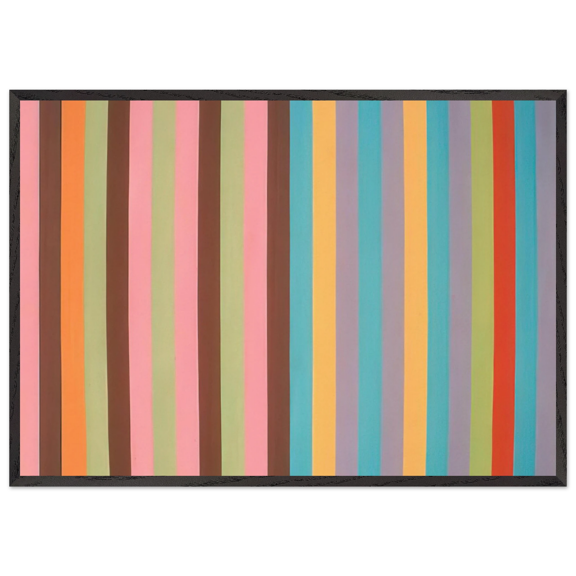 Boudoir Painting - 1965 - Gene Davis Framed Art Print – Black Wooden Frame - Default Title - -Framed Art Print