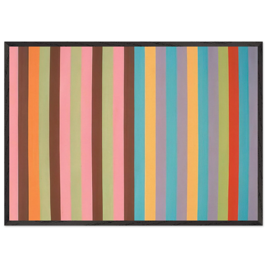 Boudoir Painting - 1965 - Gene Davis 70x100 cm / 28x40 inches Framed Art Print – Black Wooden Frame