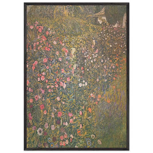 ITALIAN HORTICULTURAL LANDSCAPE - Gustav Klimt Framed Art Print – Black Wooden Frame - Default Title - -Framed Art Print