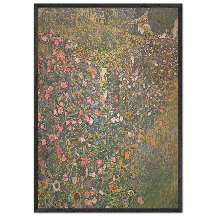 ITALIAN HORTICULTURAL LANDSCAPE - Gustav Klimt 70x100 cm / 28x40 inches Framed Art Print – Black Wooden Frame