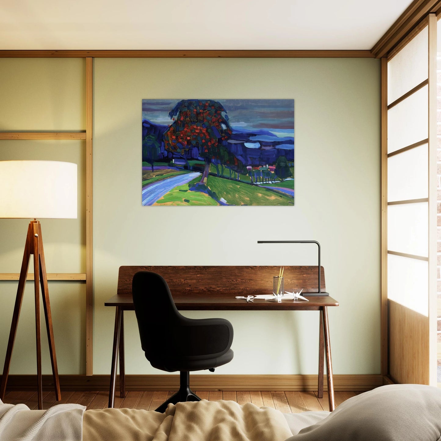 AUTUMN IN MURNAU 1908 - Wassily Kandinsky Brushed Aluminum Print - 70x100 cm / 28x40 inches | Wassily Kandinsky Aluminum Print | Wassily Kandinsky Prints
