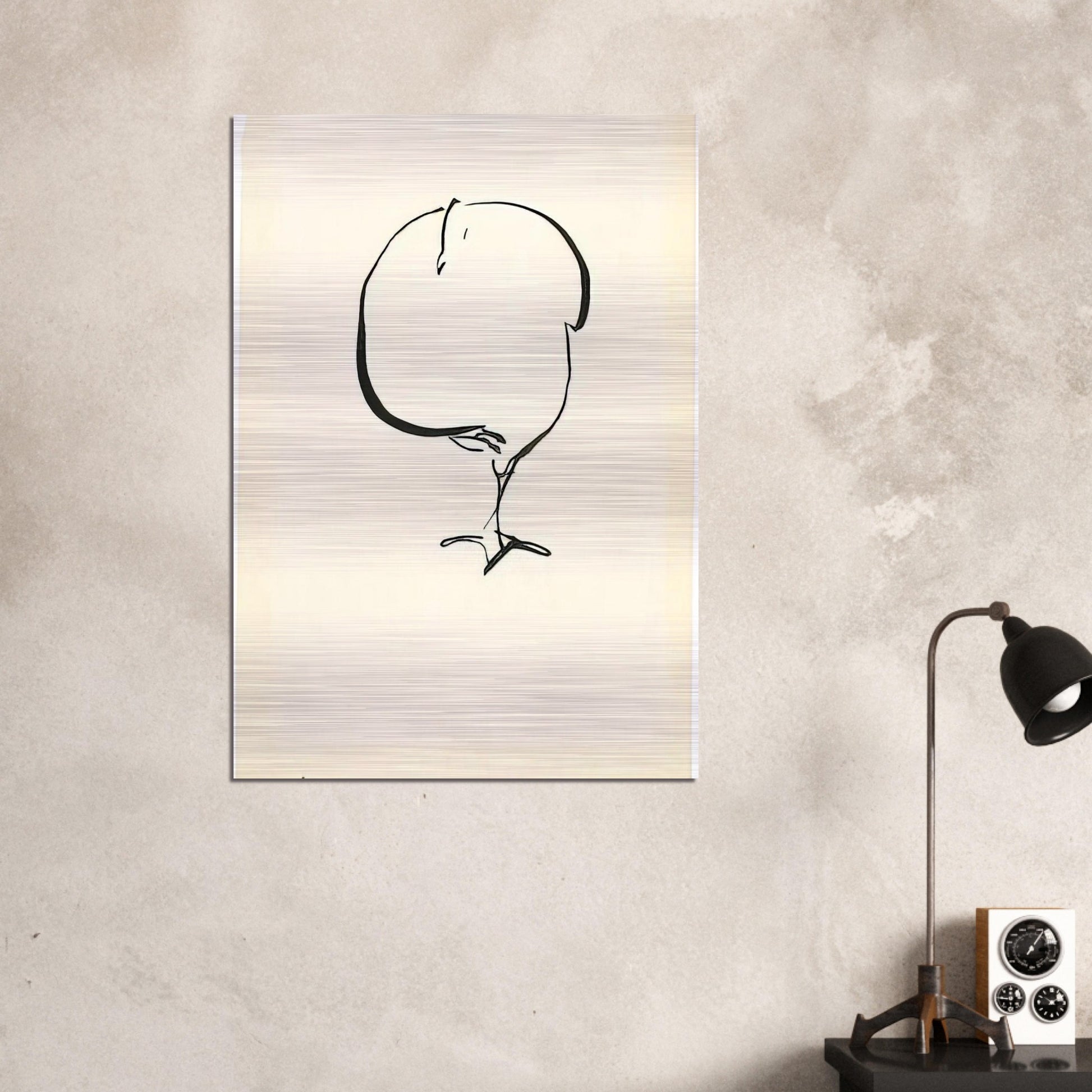 STANDING BIRD FRONT VIEW 1917 - Josef Albers Brushed Aluminum Print - 70x100 cm / 28x40 inches | Josef Albers Aluminum Print | Josef Albers Prints