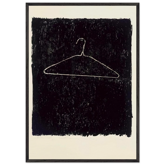 COAT HANGER II - Jasper Johns Framed Art Print – Black Wooden Frame - Default Title - -Framed Art Print