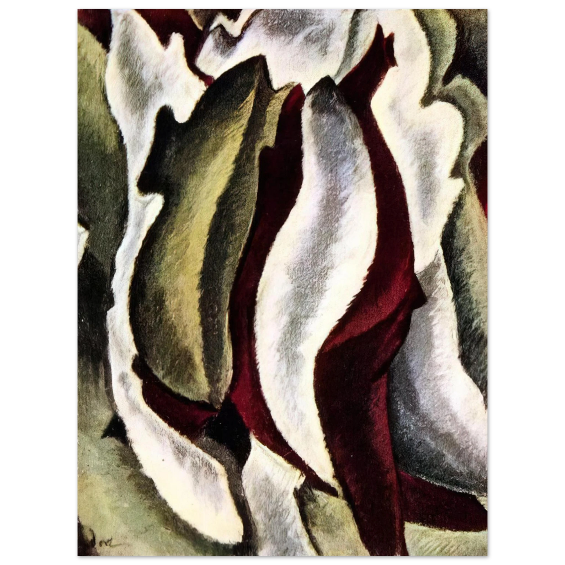 Arthur Dove - Based on Leaf Forms and Spaces - 1912 Fine Art Poster - Default Title