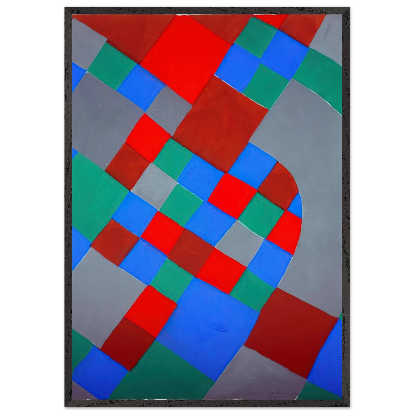 WORD POETRY POETRY OF COLORS - Sonia Delaunay Framed Art Print – Black Wooden Frame - Default Title - -Framed Art Print