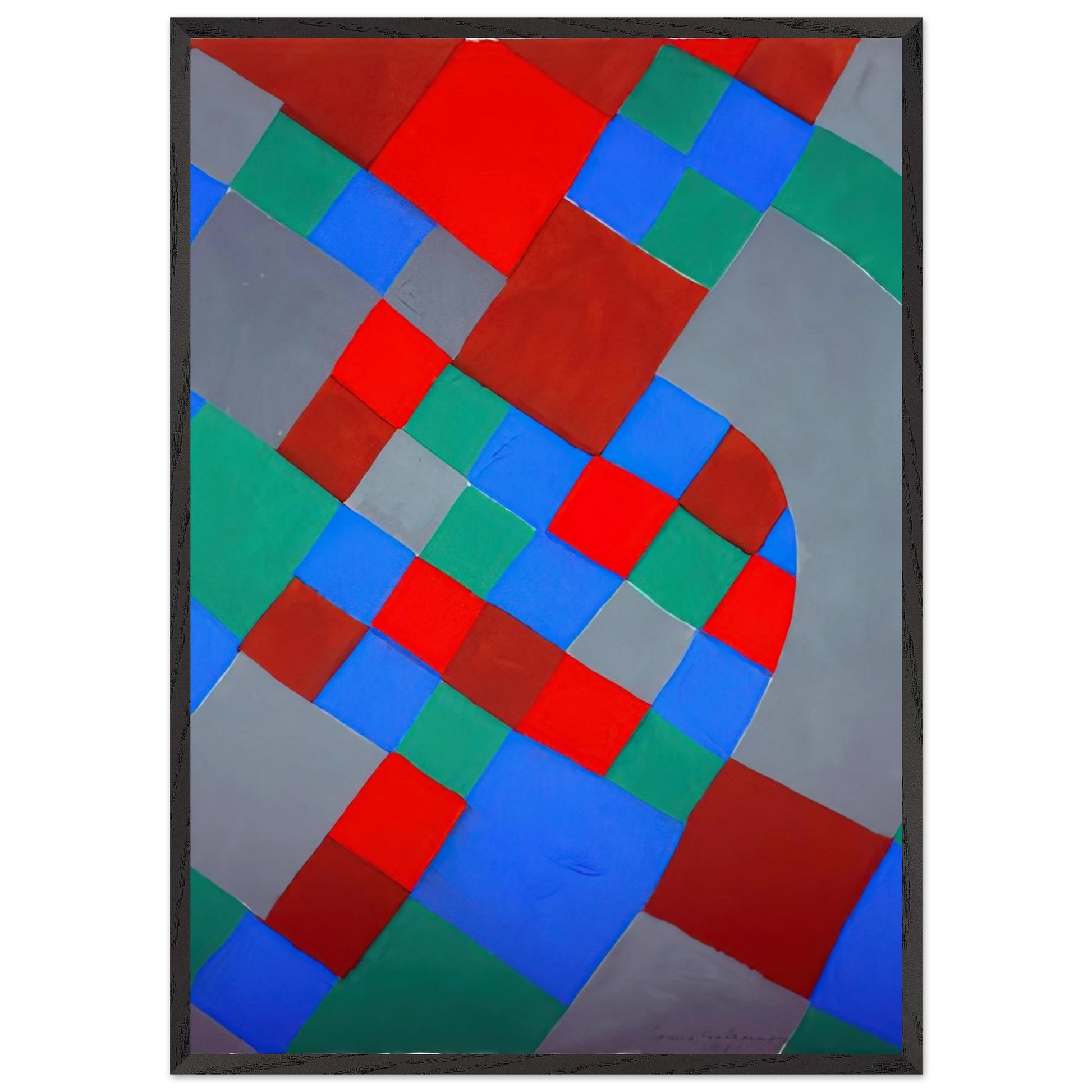 WORD POETRY POETRY OF COLORS - Sonia Delaunay Framed Art Print – Black Wooden Frame - Default Title - -Framed Art Print