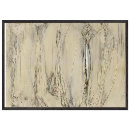 Composition - 1958 N3 - Enrico Castellani Framed Art Print – Black Wooden Frame - Default Title - -Framed Art Print