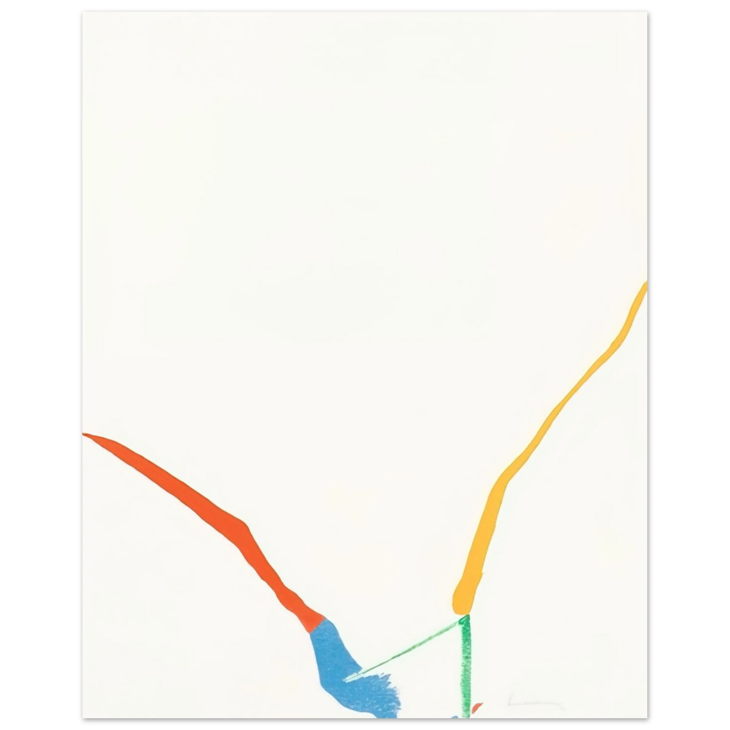 Helen Frankenthaler - What Red Lines Can Do - 1970 Wall art - 15x20 cm / 6x8 inches - Fine Art Poster - -