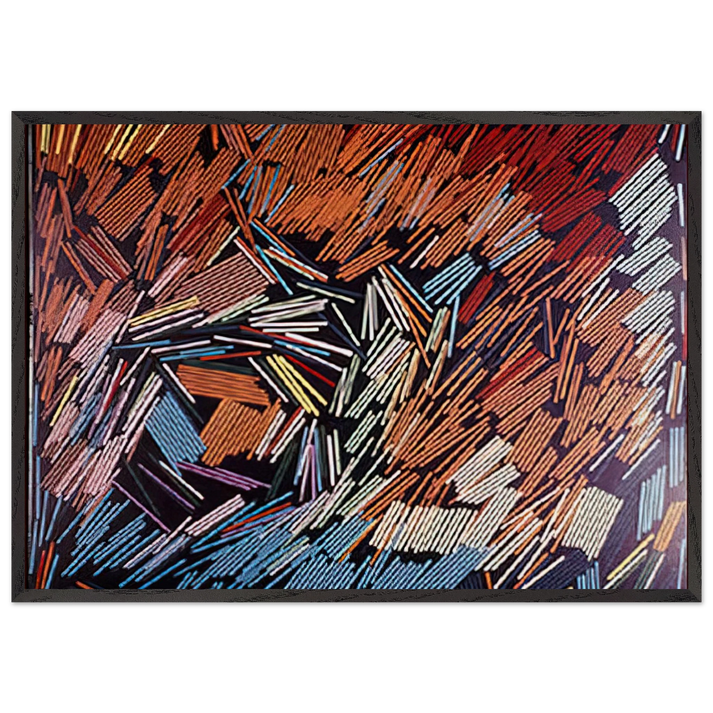 November - 1968 - Ronnie Landfield 70x100 cm / 28x40 inches Framed Art Print – Black Wooden Frame