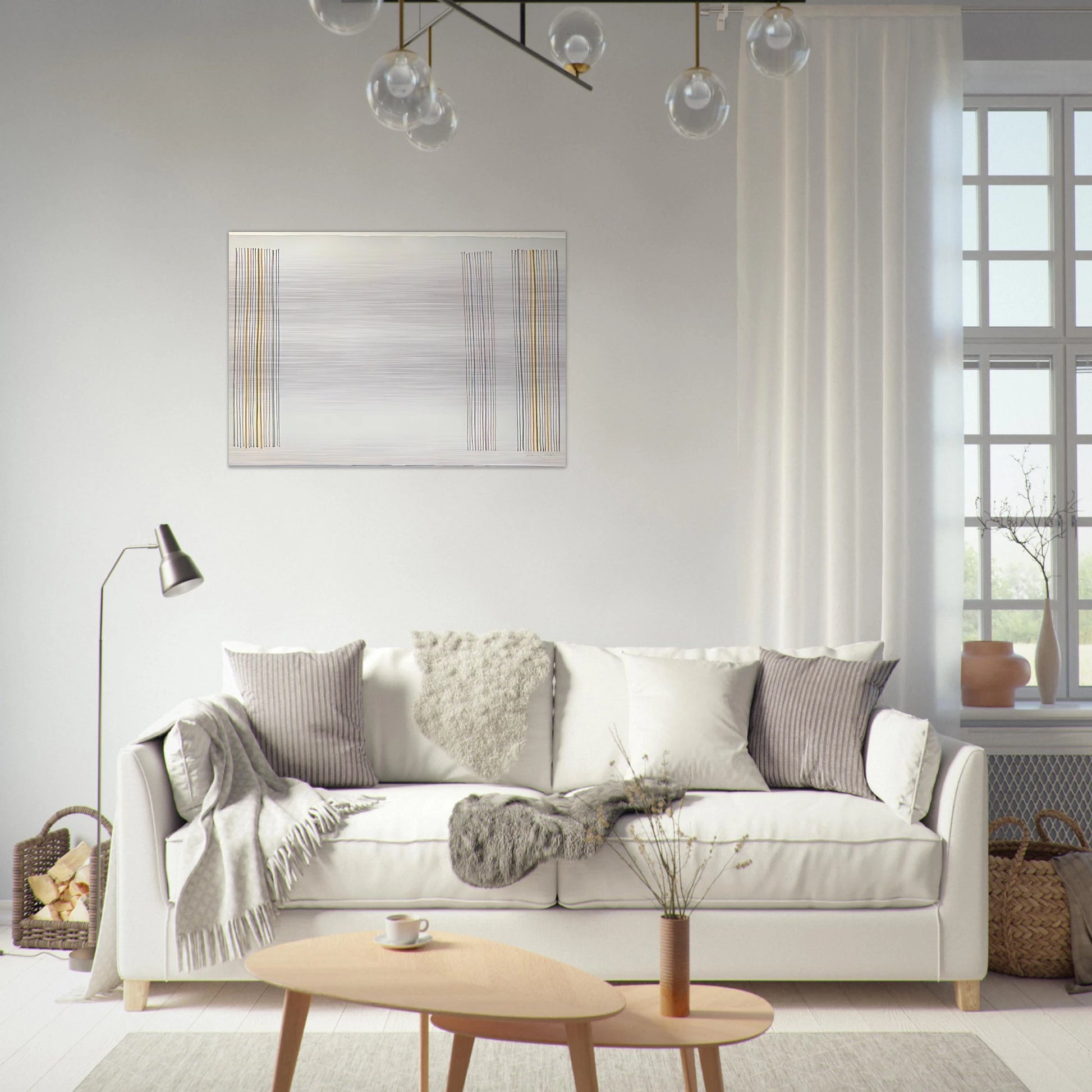 Untitled - 1981 - Gene Davis Brushed Aluminum Print - 70x100 cm / 28x40 inches | Gene Davis Aluminum Print | Gene Davis Prints