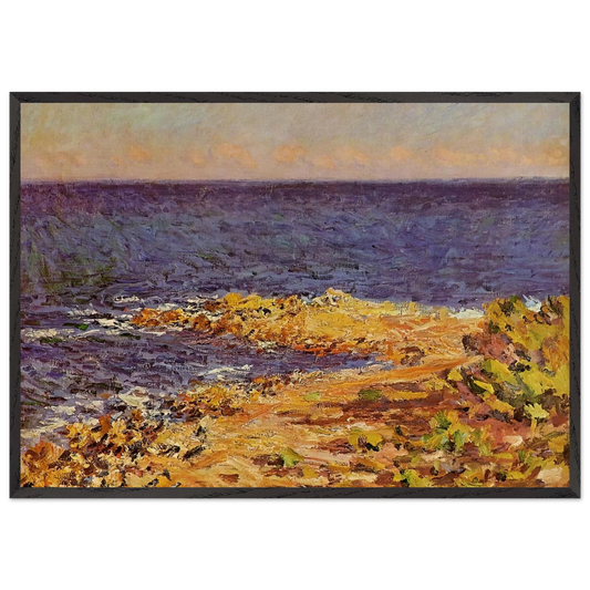 The Big Blue Mediterranean at Antibes - claude monet Framed Art Print – Black Wooden Frame - Default Title - -Framed Art Print