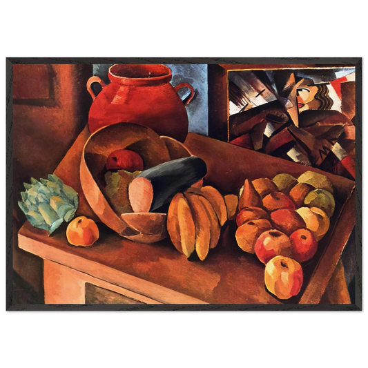 STILL LIFE WITH FRUIT 1913 - Moise Kisling Framed Art Print – Black Wooden Frame - Default Title - -Framed Art Print