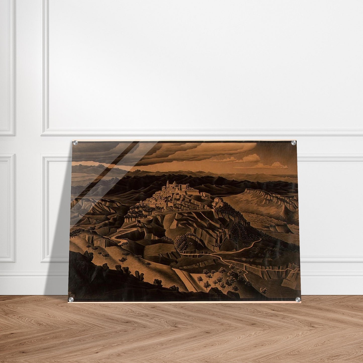 ITALIAN TOWN - MC Escher Acrylic Print - 70x100 cm / 28x40″ inches | MC Escher Wall Art | MC Escher Prints