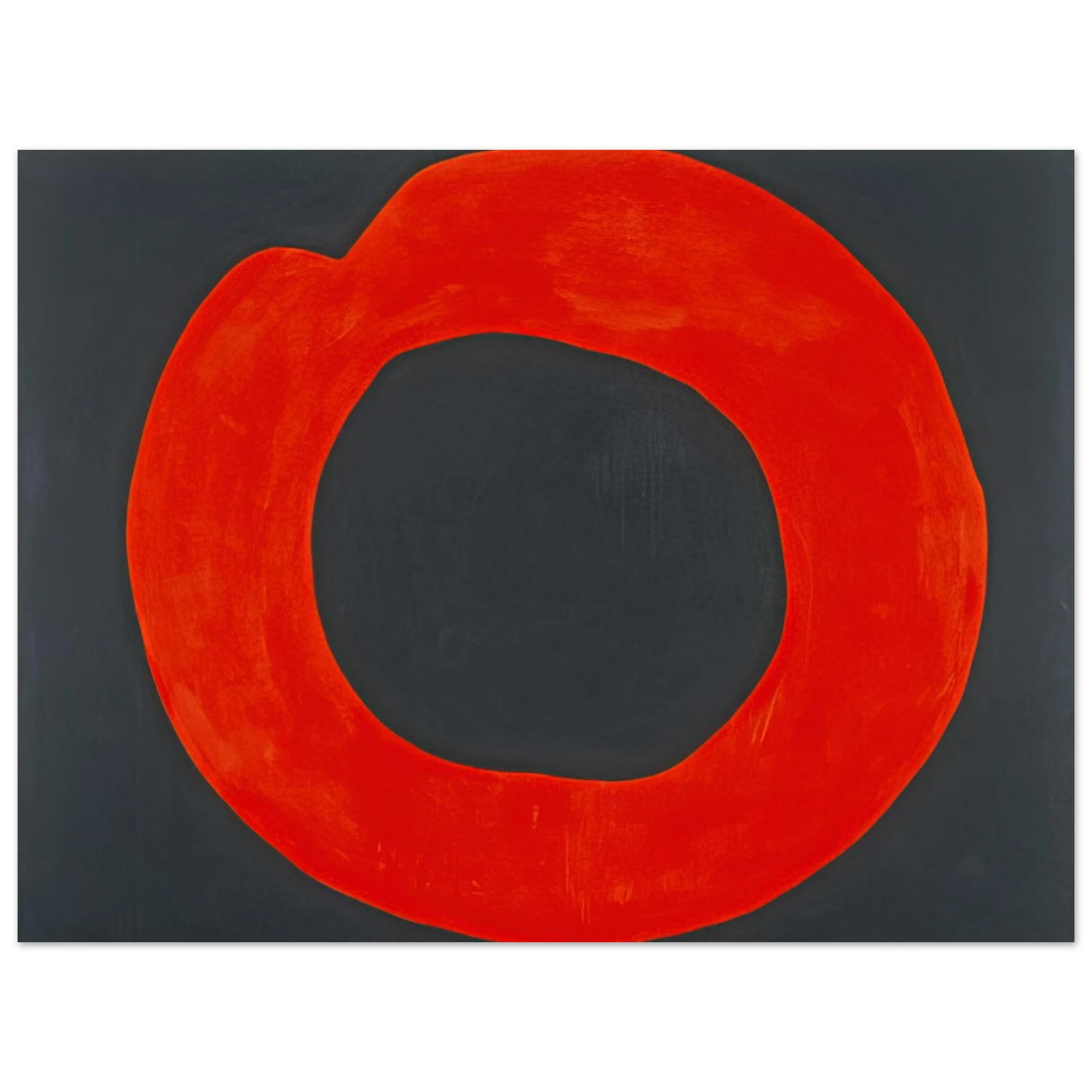 Jiro Yoshihara - Red Circle on Black - 1965 Fine Art Poster - Default Title
